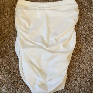 White scrunch skirt